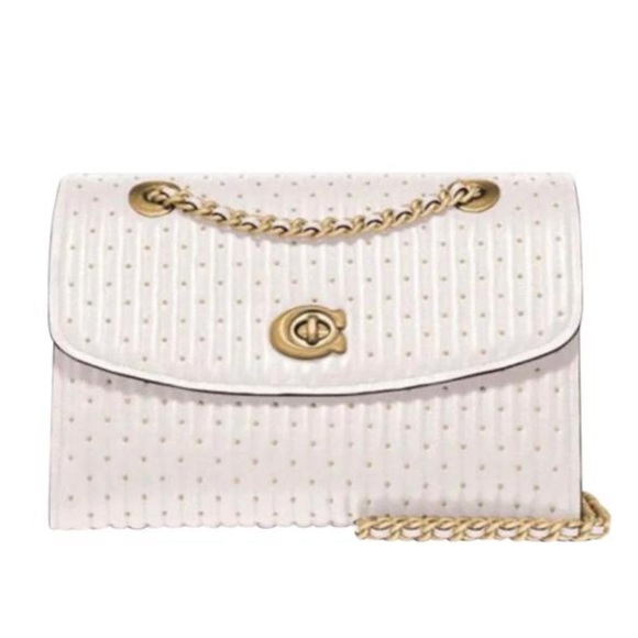 Coach Parker Chain Crossbody Bag Shoulder Purse with...